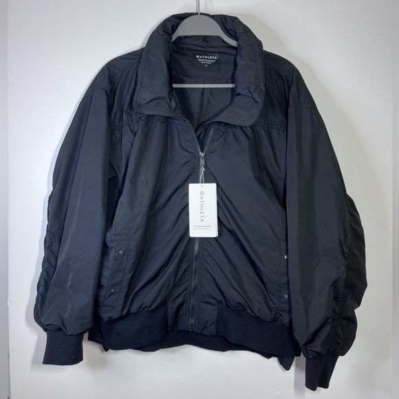 Athleta Jetset Bomber Jacket Black 1X NWT - Picture 5 of 13